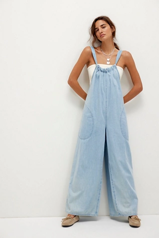 free people We The Free Freebird Jumpsuit Zen Blue