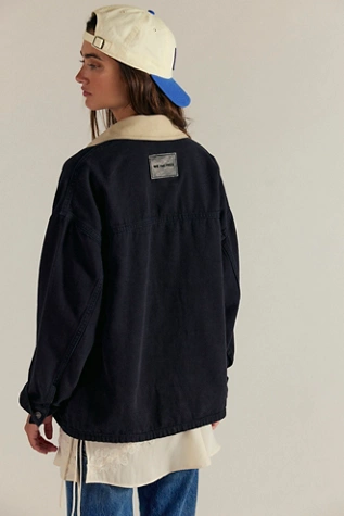 Free People We The Free Lemon Denim Jacket Black