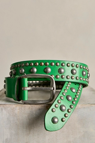 Free People We The Free Sola Stud Belt Green Bee