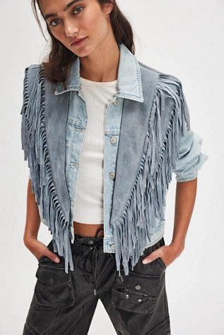 free people Wide Eyes Suede Collar Pearl Blue