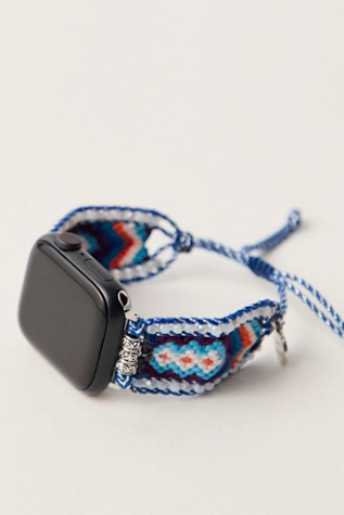 free people Friendship Bracelet Apple Watch Band Regal Blue