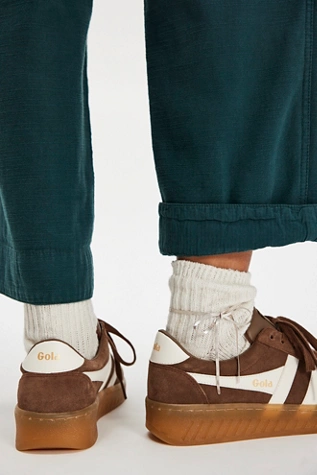 Free People Grandslam Suede Sneakers Otter / Off White / Gum