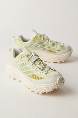 Free People HOKA® Mafate Three2 Grid Sneakers Truffle Salt / Sour Lemon