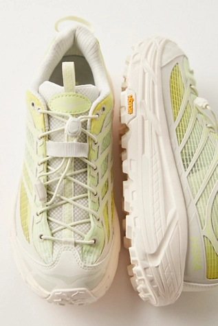 free people HOKA® Mafate Three2 Grid Sneakers Truffle Salt / Sour Lemon