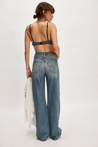 Free People Levi's Ribcage Wide-Leg Jeans Tint Story