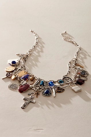 Free People Maxamillion Charm Necklace Cross My Heart