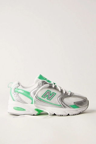Free People New Balance 530 Sneakers Silver Metallic / Green