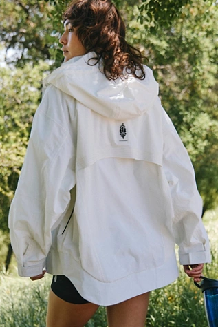 Free People Singin' In The Rain Packable Pullover White