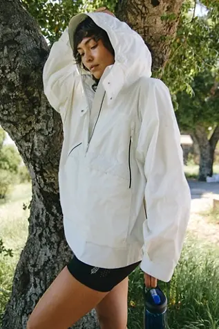 Free People Singin' In The Rain Packable Pullover White