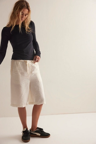 Free People So Soft Seamless Modal Long Sleeve Black