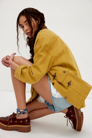 Free People Timberland Stone Street Boat Shoes Burgundy