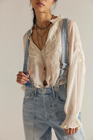 Free People We The Free Berkley Suspender Jeans Homecoming