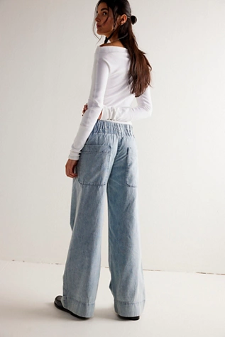 Free People We The Free Breezy Denim Pull-On Jeans Dusk