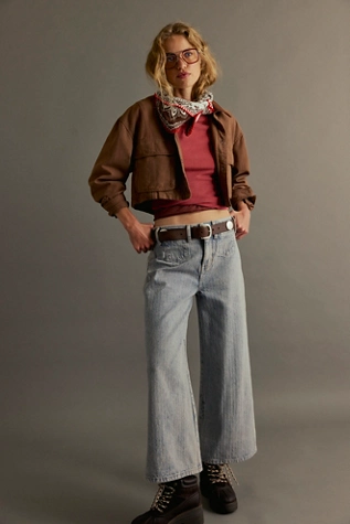 Free People We The Free Brette Cropped Wide-Leg Jeans Love Affair
