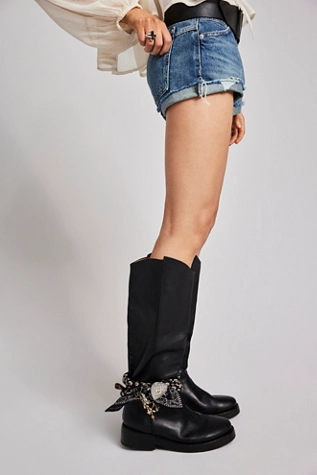 Free People We The Free Bryce Equestrian Boots Black