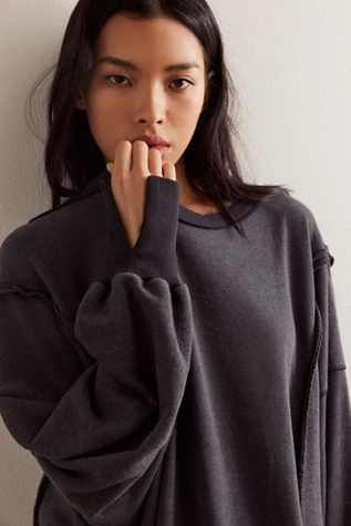 Free People We The Free Camden Maxi Sweatshirt Black