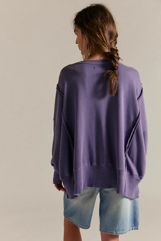 Free People We The Free Camden Sweatshirt Purple Horizon
