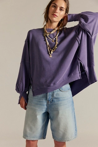 free people We The Free Camden Sweatshirt Purple Horizon