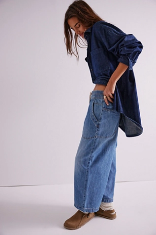 Free People We The Free Easy Peasy Pull-On Jeans No Problem