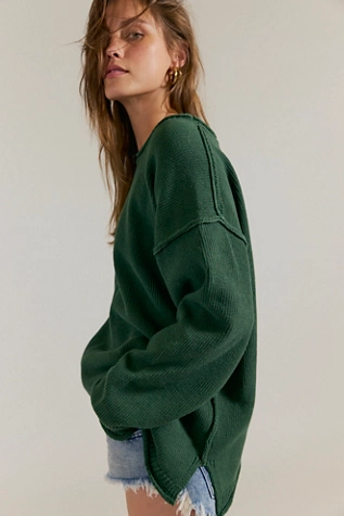 Free People We The Free Ella Roll-Neck Sweater Green Pasture