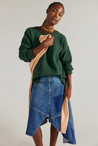free people We The Free Ella Roll-Neck Sweater Green Pasture