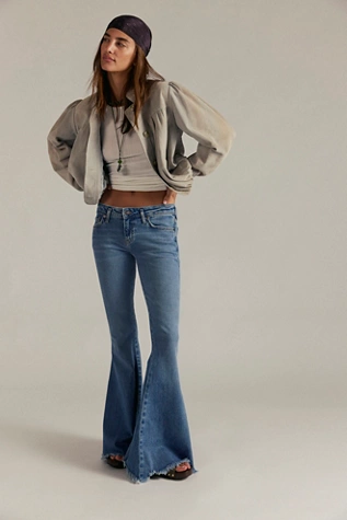 Free People We The Free Emre Flare Jeans Poppy Blue