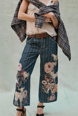 free people We The Free Farm To Peach Jeans Barnyard Blue