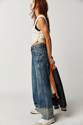 free people We The Free Final Countdown Cuffed Low-Rise Jeans Zero