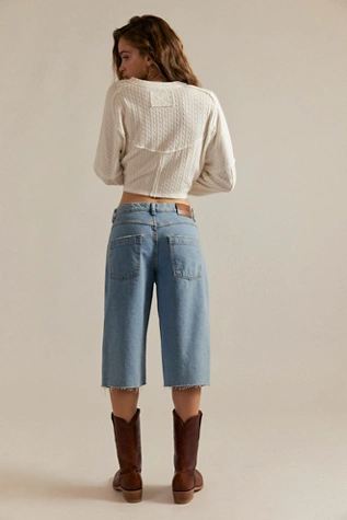 Free People We The Free Jam Session Relaxed Capri Jeans Drummer Boy