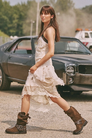 Free People We The Free Janey Engineer Boots Olive Suede