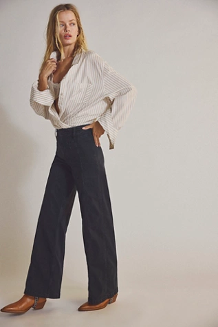 Free People We The Free Libre Wide-Leg Jeans Cafe Noir