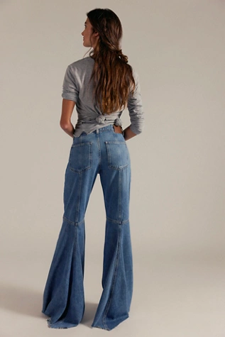 Free People We The Free Live Wire Flare Jeans High Voltage Short