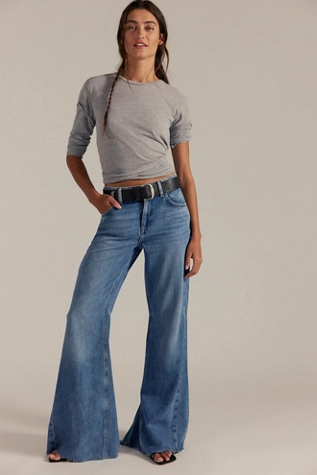 Free People We The Free Live Wire Flare Jeans High Voltage Short