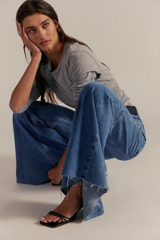 Free People We The Free Live Wire Flare Jeans High Voltage Short