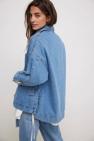 Free People We The Free Madison City Denim Jacket Medium Blue Denim