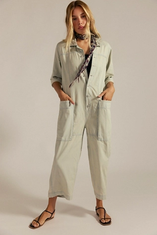 free people We The Free Margarita Jumpsuit Light Blue Beam