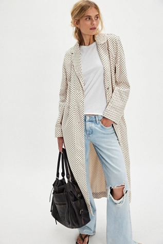 Free People We The Free Monique Denim Duster Tiny Dot
