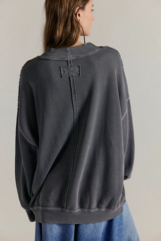 Free People We The Free Palm Springs Pullover Washed Black