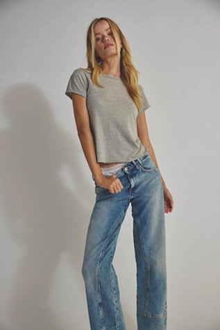 free people We The Free Risk Taker Mid-Rise Jeans Mantra