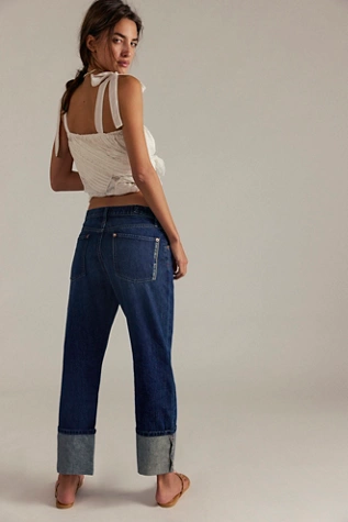 Free People We The Free Slim Shade Selvedge Jeans Deep Indigo