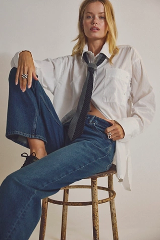 Free People We The Free Tennessee Low-Rise Boyfriend Jeans Outlaw