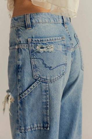 Free People We The Free Tinsley Baggy High-Rise Jeans Blue Mirage