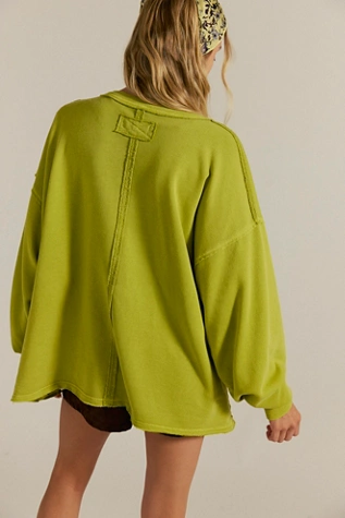 Free People We The Free Venice V-Neck Sweatshirt Camper