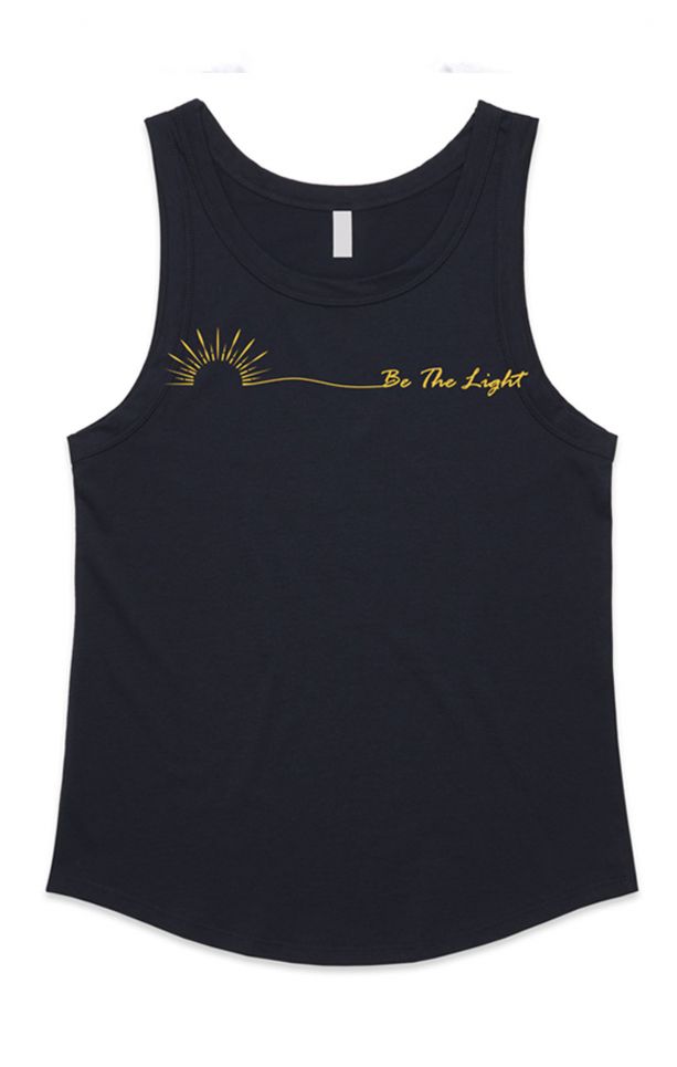 Free Spirit Be The Light Flow Tank Organic Cotton Bamboo Yoga Top