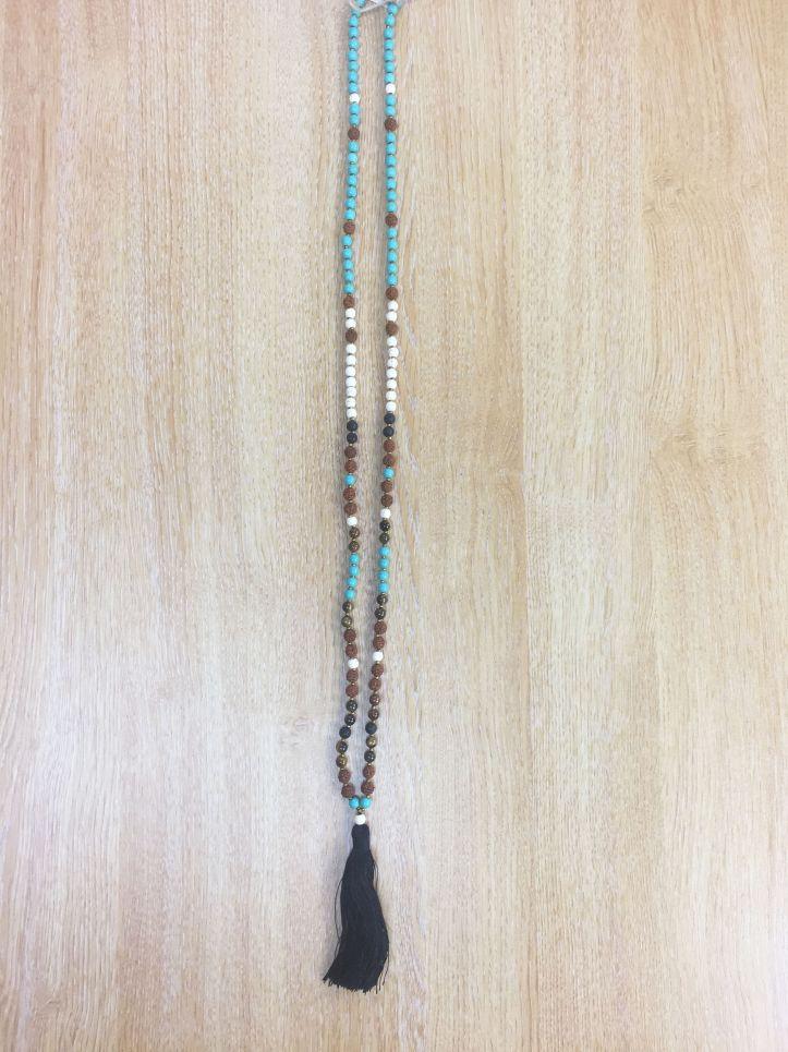 Free Spirit The FREE SPIRIT Mala With Black Tassle