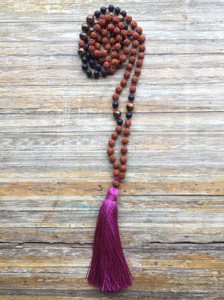 Free Spirit The SHIVA Mala With Fuschia Tassle