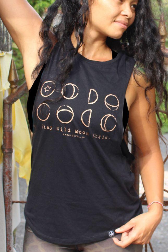 free spirit Moon Child Organic Cotton Bamboo Yoga Top