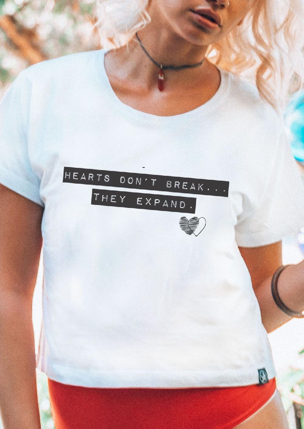 Free Spirit *NEW* Hearts Don't Break Tee Organic Cotton/Bamboo