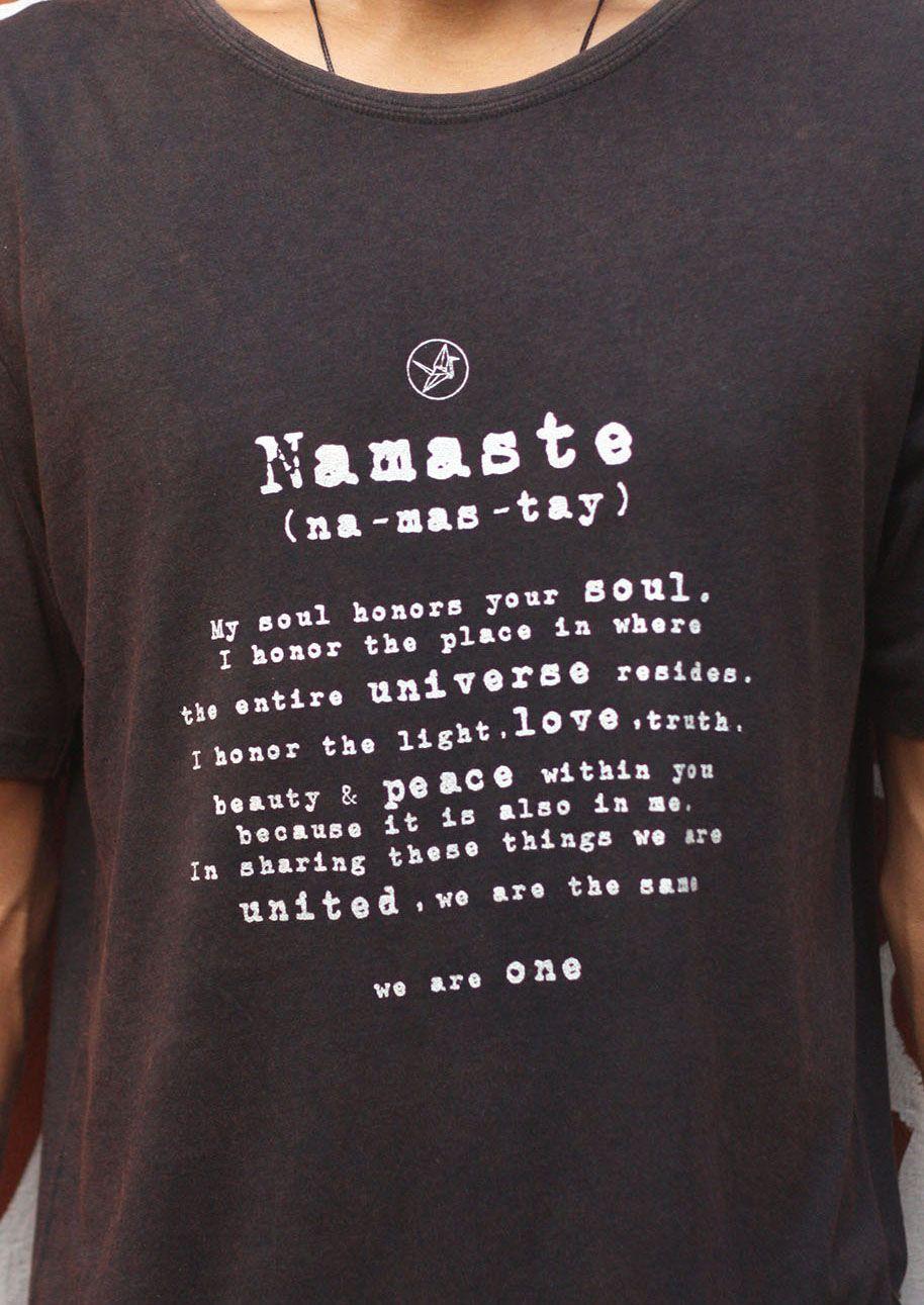 Free Spirit *NEW* Namaste Organic Cotton Bamboo Men's / Unisex Yoga Tee