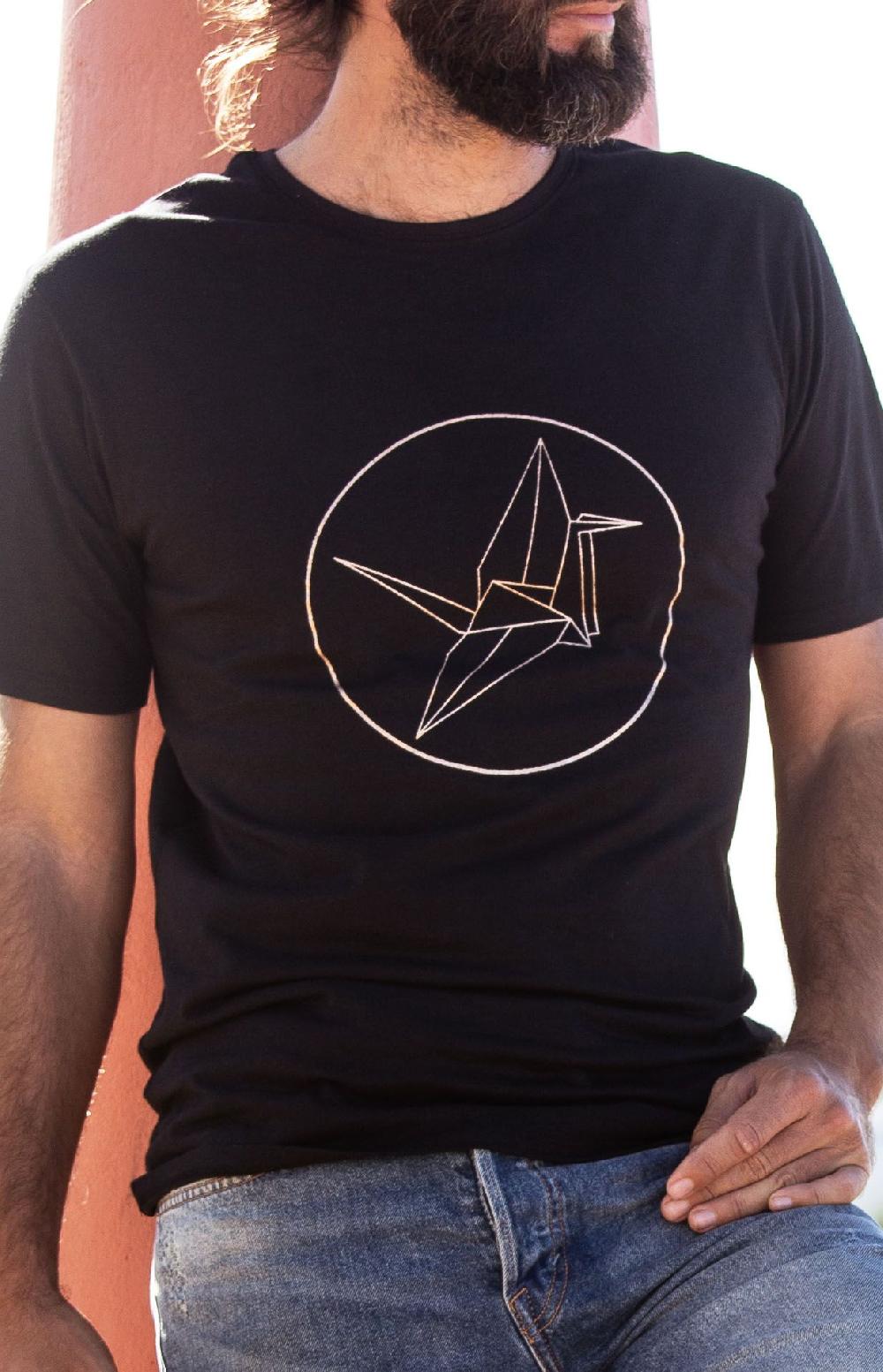 Free Spirit Paper Crane Tee Organic Cotton Bamboo Men's / Unisex Yoga Tee